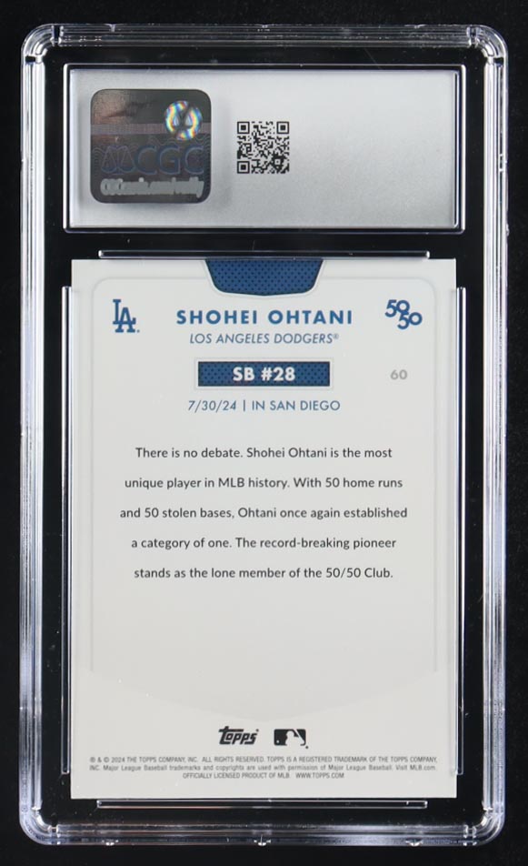 Shohei Ohtani 2024 Topps 50/50 #60 (CGC 10) at PristineAuction.com Shohei Ohtani 2024 Topps 50/50 #60 (CGC 10) at PristineAuction.com