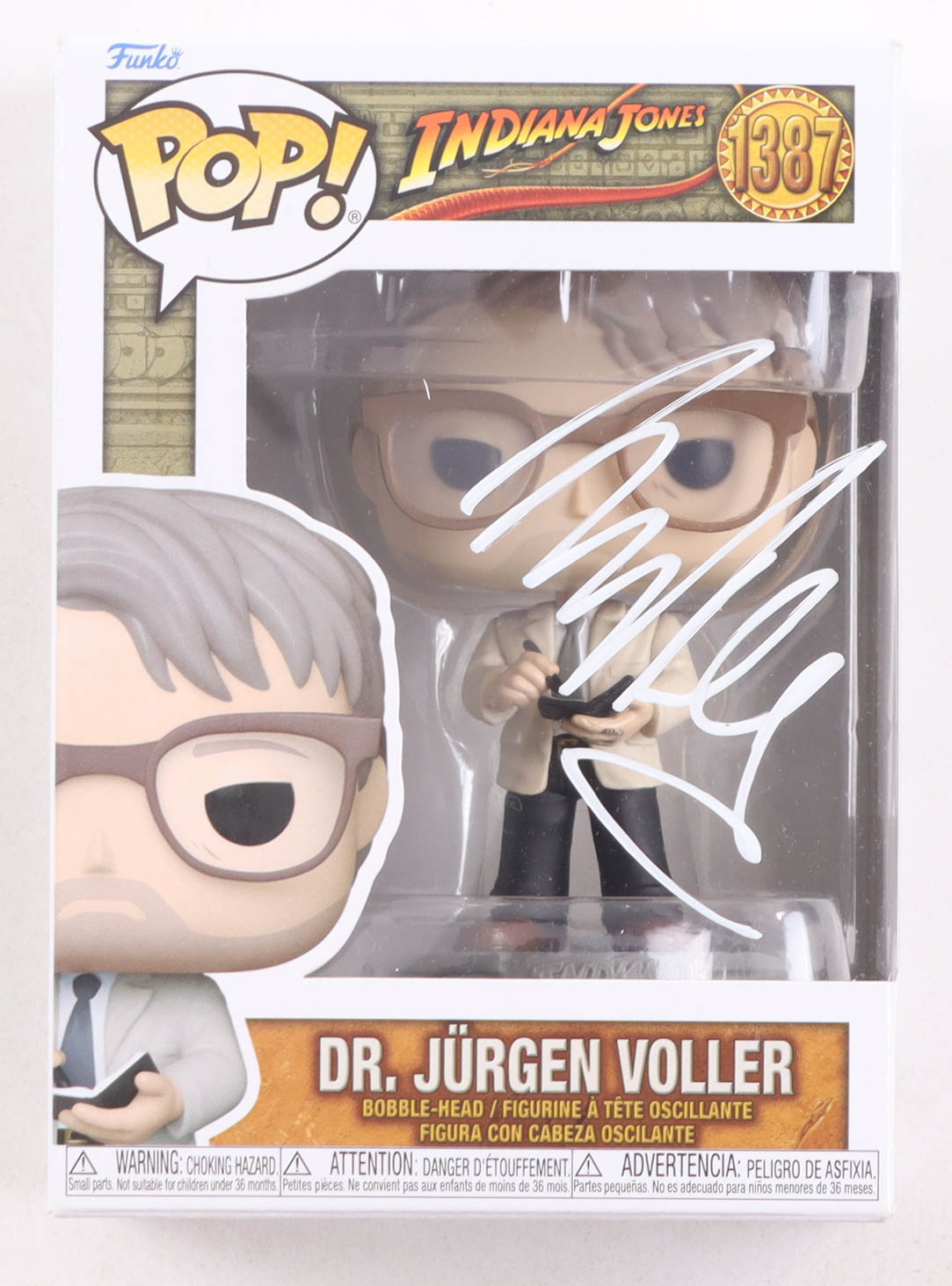 Mads Mikkelsen Signed "Indiana Jones" #1387 Dr. Jürgen Voller Bobble-Head Funko Pop! Vinyl Figure (SWAU) at PristineAuction.com Mads Mikkelsen Signed "Indiana Jones" #1387 Dr. Jürgen Voller Bobble-Head Funko Pop! Vinyl Figure (SWAU) at PristineAuction.com