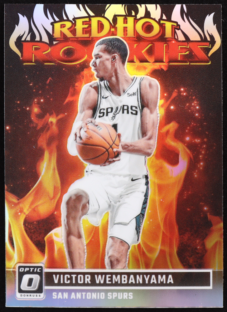 Victor Wembanyama 2023-24 Donruss Optic Red Hot Rookies Holo #2 RC at PristineAuction.com Victor Wembanyama 2023-24 Donruss Optic Red Hot Rookies Holo #2 RC at PristineAuction.com