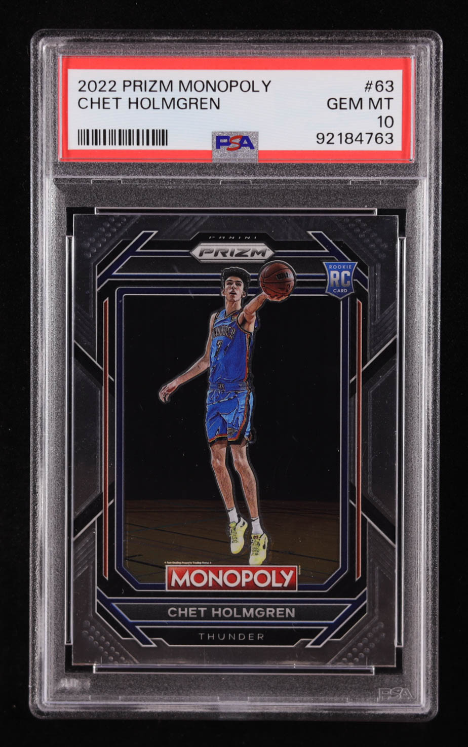 Chet Holmgren 2022-23 Panini Prizm Monopoly #63 RC (PSA 10) at PristineAuction.com Chet Holmgren 2022-23 Panini Prizm Monopoly #63 RC (PSA 10) at PristineAuction.com