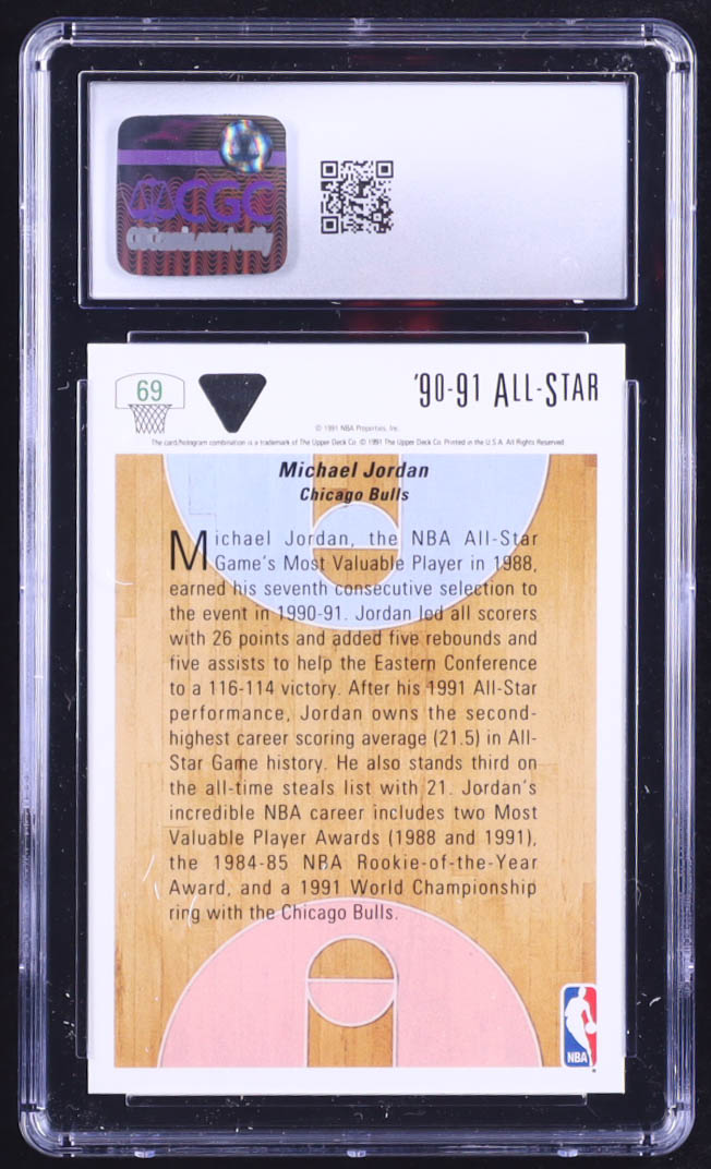 Michael Jordan 1991-92 Upper Deck #69 All-Star (CGC 10) at PristineAuction.com Michael Jordan 1991-92 Upper Deck #69 All-Star (CGC 10) at PristineAuction.com