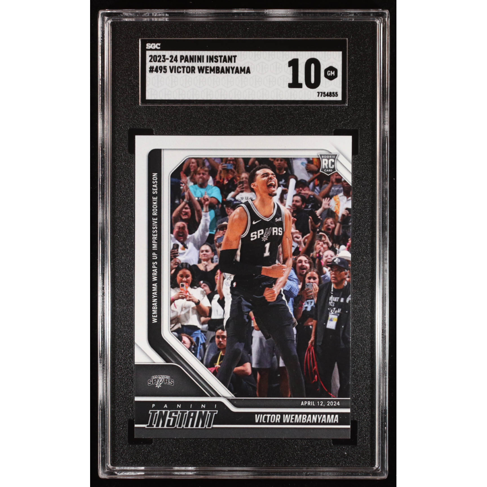 Victor Wembanyama 2023-24 Panini Instant #495 RC (SGC 10) at PristineAuction.com