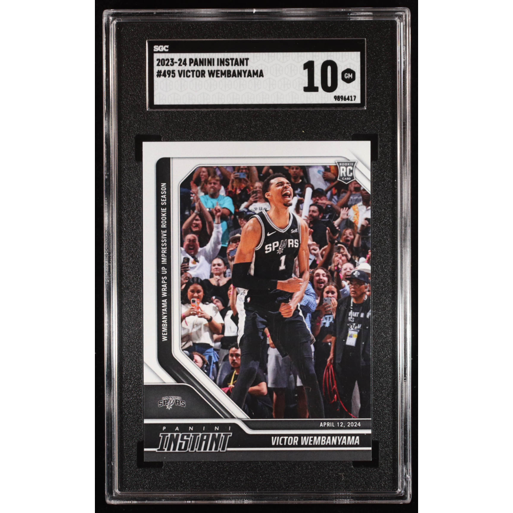 Victor Wembanyama 2023-24 Panini Instant #495 RC (SGC 10) at PristineAuction.com