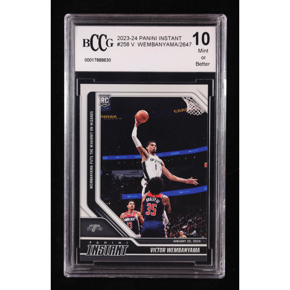 Victor Wembanyama 2023-24 Panini Instant #258 RC (BCCG 10) at PristineAuction.com