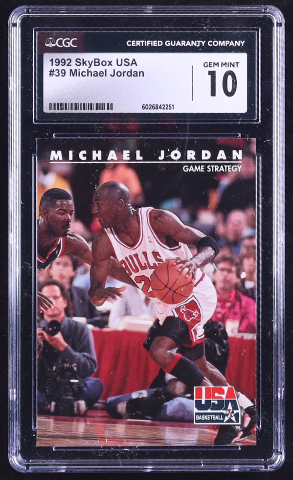Michael Jordan 1992 SkyBox USA #39 Game Strategy (CGC 10) at PristineAuction.com Michael Jordan 1992 SkyBox USA #39 Game Strategy (CGC 10) at PristineAuction.com