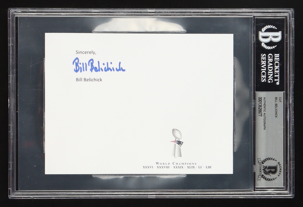 Bill Belichick Signed Patriots Cut (BAS) at PristineAuction.com Bill Belichick Signed Patriots Cut (BAS) at PristineAuction.com