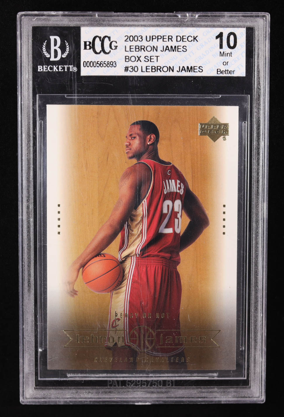 LeBron James 2003 Upper Deck LeBron James Box Set Ready Or Not #30 RC (BCCG 10) at PristineAuction.com LeBron James 2003 Upper Deck LeBron James Box Set Ready Or Not #30 RC (BCCG 10) at PristineAuction.com