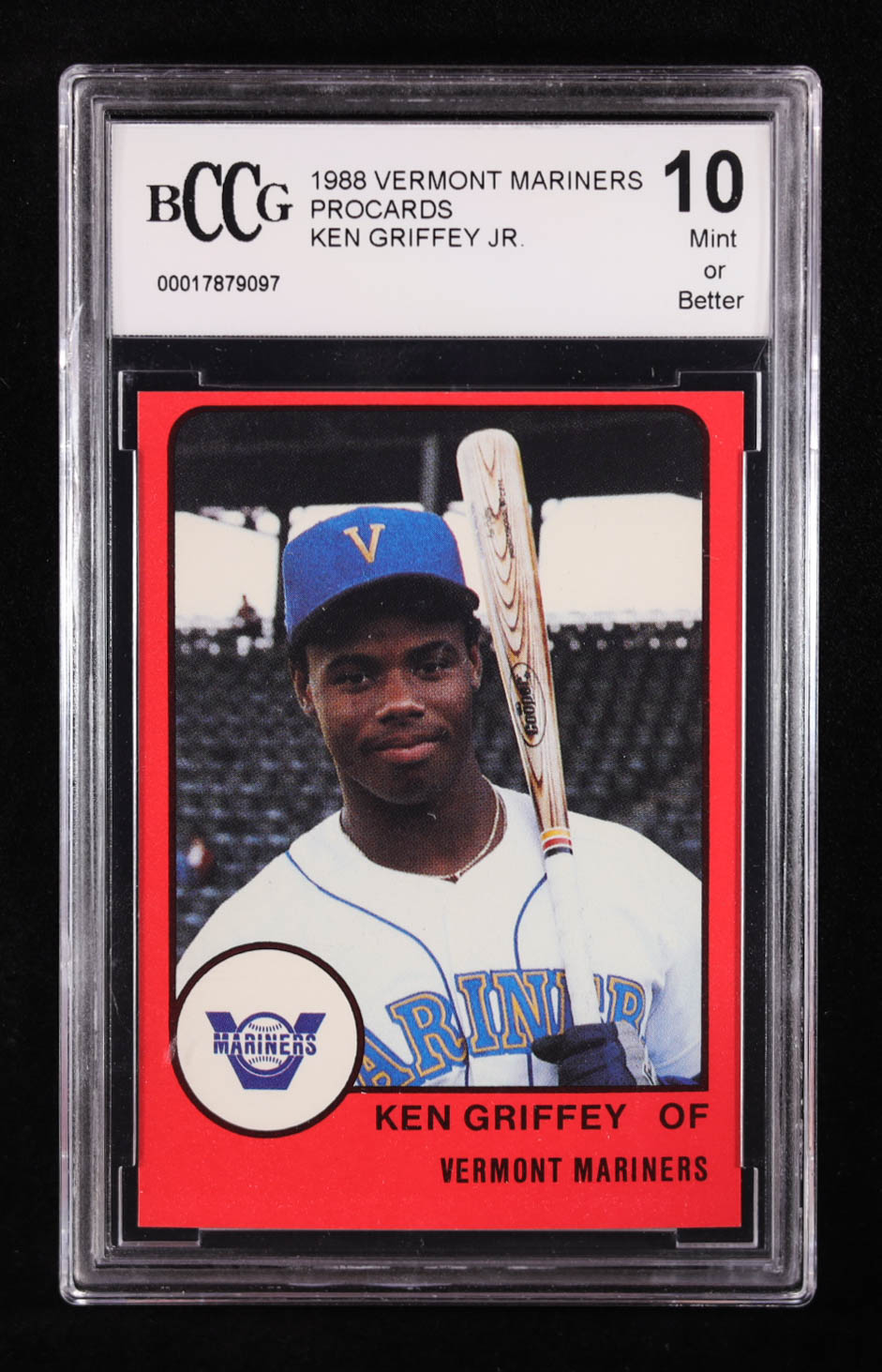Ken Griffey Jr. 1988 Vermont Mariners ProCards #NNO RC (BCCG 10) at PristineAuction.com Ken Griffey Jr. 1988 Vermont Mariners ProCards #NNO RC (BCCG 10) at PristineAuction.com