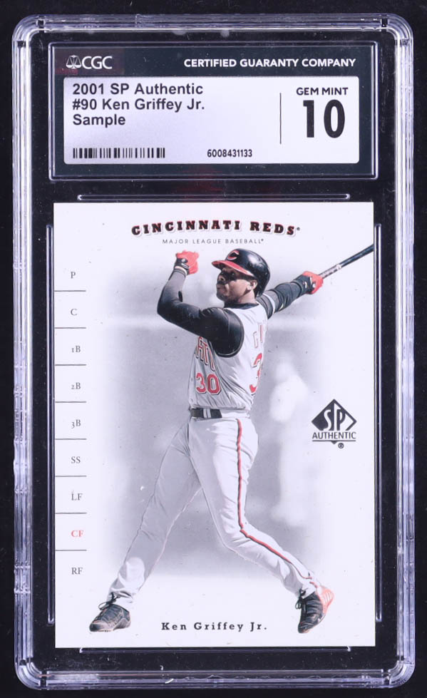 Ken Griffey Jr. 2001 SP Authentic Sample #90 (CGC 10) at PristineAuction.com Ken Griffey Jr. 2001 SP Authentic Sample #90 (CGC 10) at PristineAuction.com