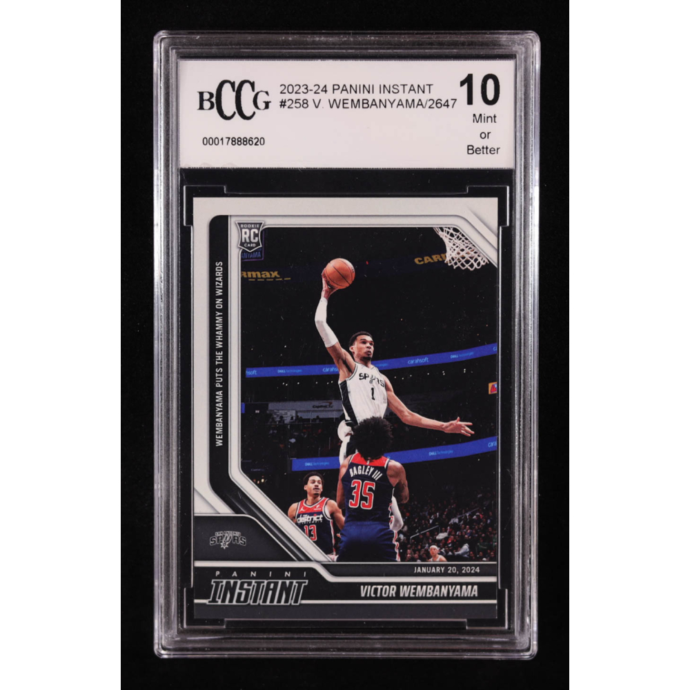 Victor Wembanyama 2023-24 Panini Instant #258 RC (BCCG 10) at PristineAuction.com