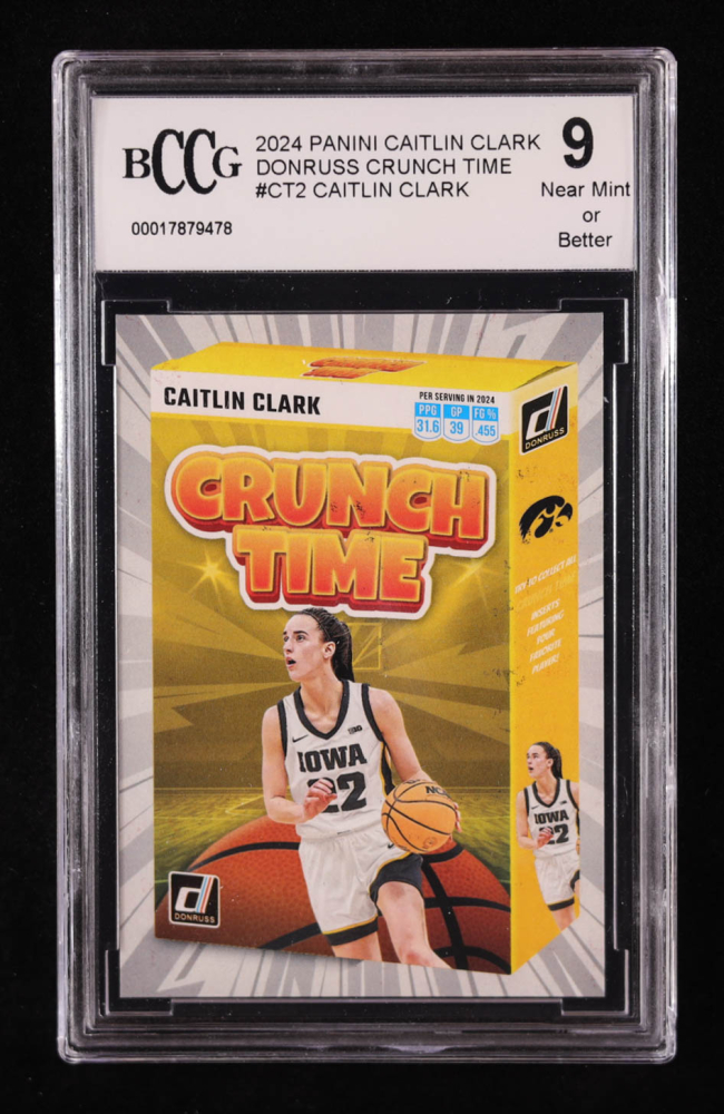 Caitlin Clark 2024 Panini Caitlin Clark Collection Donruss Crunch Time #CT2 RC (BCCG 9)