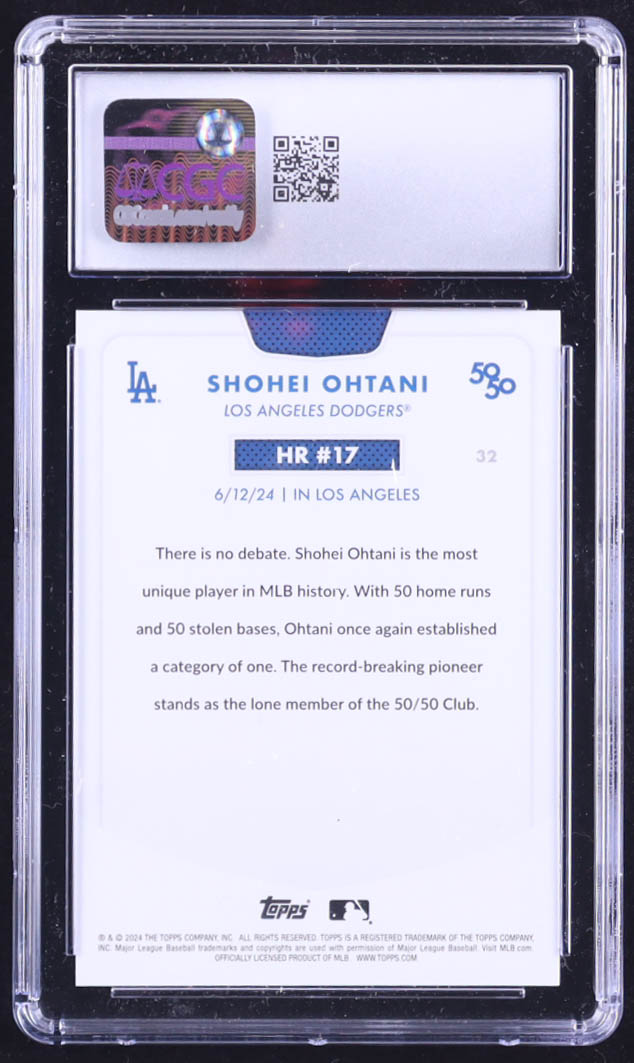 Shohei Ohtani 2024 Topps 50/50 Ohtani #32 (CGC 10) at PristineAuction.com Shohei Ohtani 2024 Topps 50/50 Ohtani #32 (CGC 10) at PristineAuction.com