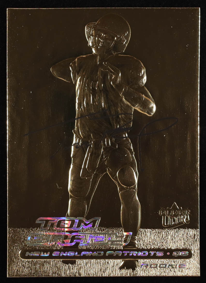 Tom Brady 2000 Fleer Ultra Holographic Signature Series 23Kt Gold RC at PristineAuction.com Tom Brady 2000 Fleer Ultra Holographic Signature Series 23Kt Gold RC at PristineAuction.com
