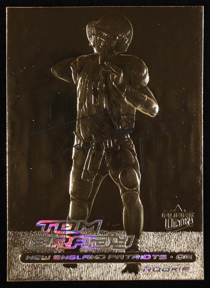 Tom Brady 2000 Fleer Ultra Holographic Signature Series 23Kt Gold RC at PristineAuction.com Tom Brady 2000 Fleer Ultra Holographic Signature Series 23Kt Gold RC at PristineAuction.com
