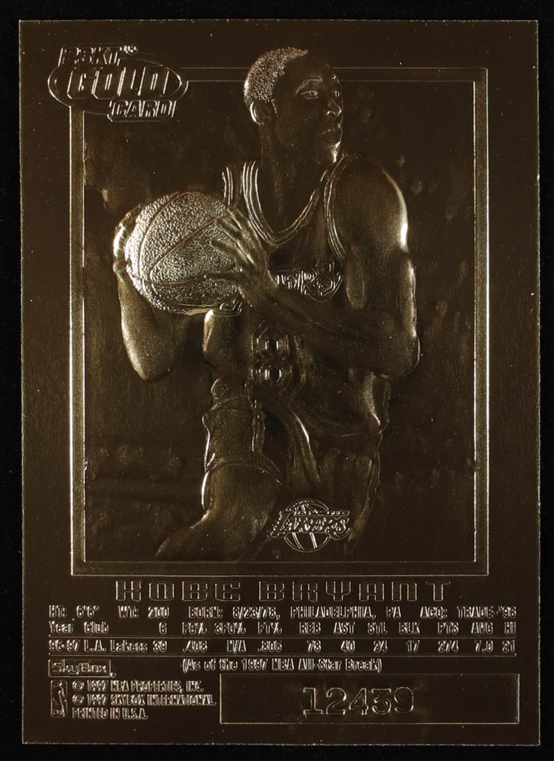 Kobe Bryant 1996-97 Skybox EX-2000 Black 23Kt Gold RC at PristineAuction.com Kobe Bryant 1996-97 Skybox EX-2000 Black 23Kt Gold RC at PristineAuction.com