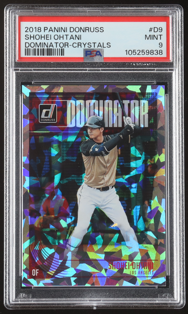 Shohei Ohtani 2018 Donruss Dominators Crystals #9 RC (PSA 9) at PristineAuction.com Shohei Ohtani 2018 Donruss Dominators Crystals #9 RC (PSA 9) at PristineAuction.com