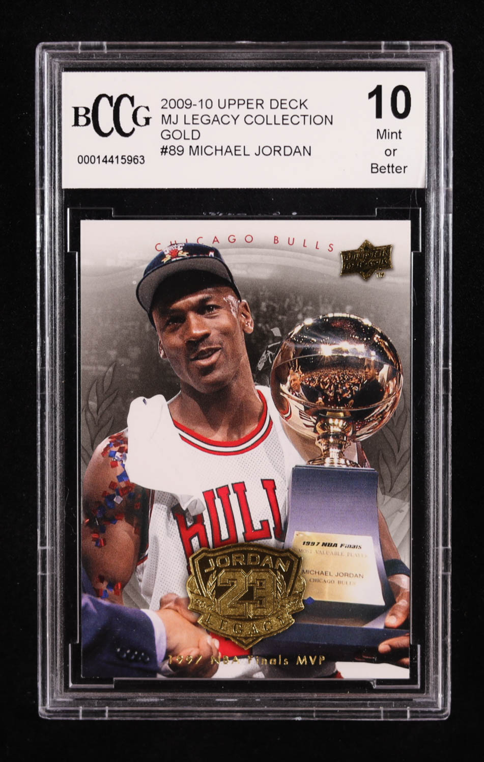 Michael Jordan 2009-10 Upper Deck Michael Jordan Legacy Collection Gold #89 (BCCG 10) at PristineAuction.com Michael Jordan 2009-10 Upper Deck Michael Jordan Legacy Collection Gold #89 (BCCG 10) at PristineAuction.com