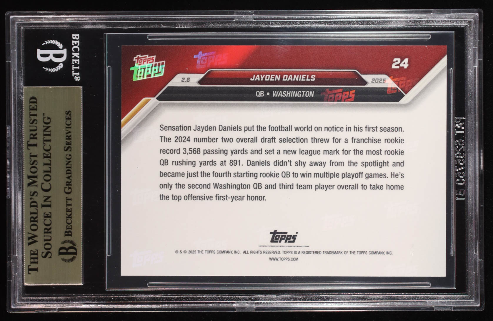 Jayden Daniels 2024 Topps Now #24 RC (BGS 9.5) at PristineAuction.com Jayden Daniels 2024 Topps Now #24 RC (BGS 9.5) at PristineAuction.com