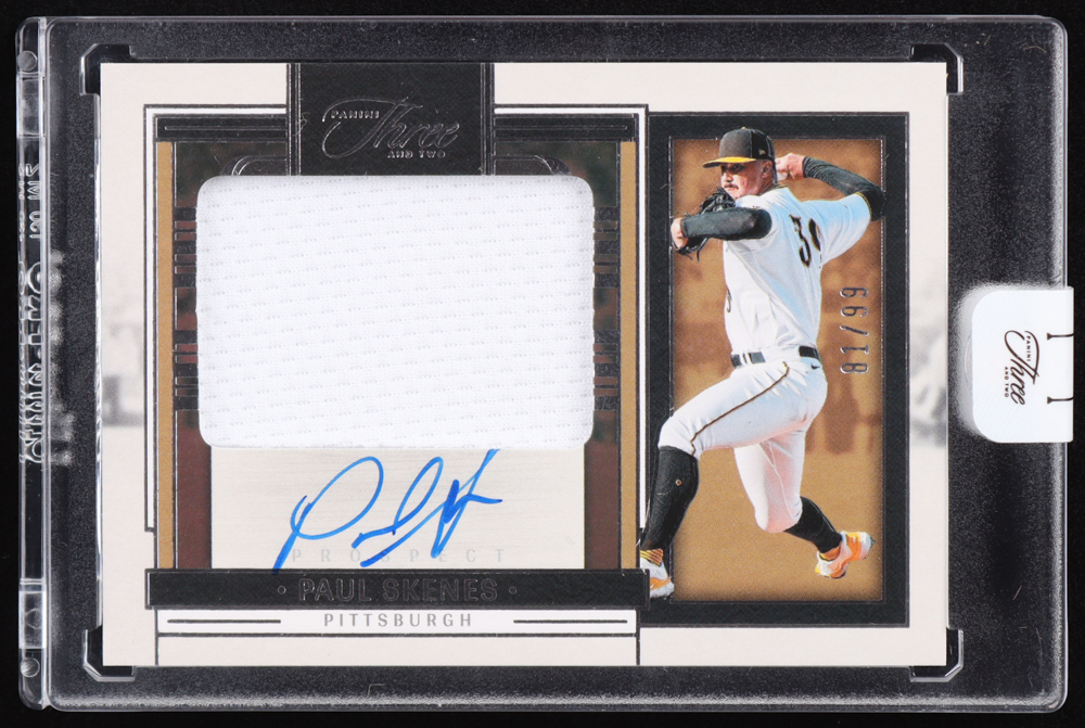 Paul Skenes 2024 Panini Three and Two Prospect Jersey Autographs #29 RC #81/99