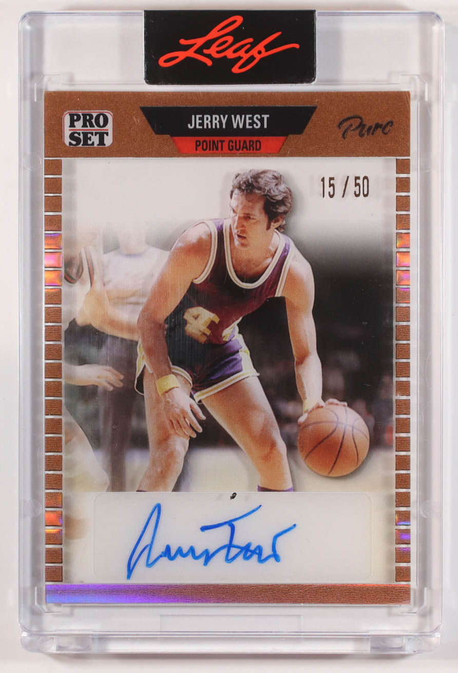 Jerry West 2023 Leaf Pro Set Pure Autographs Bronze #89-JW2 #15/50 at PristineAuction.com Jerry West 2023 Leaf Pro Set Pure Autographs Bronze #89-JW2 #15/50 at PristineAuction.com
