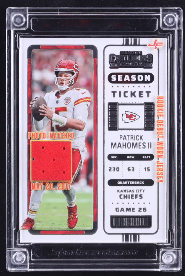 Patrick Mahomes II 2024 Sportscards.com Jersey Fusion Game-Used Swatch #NNO at PristineAuction.com Patrick Mahomes II 2024 Sportscards.com Jersey Fusion Game-Used Swatch #NNO at PristineAuction.com