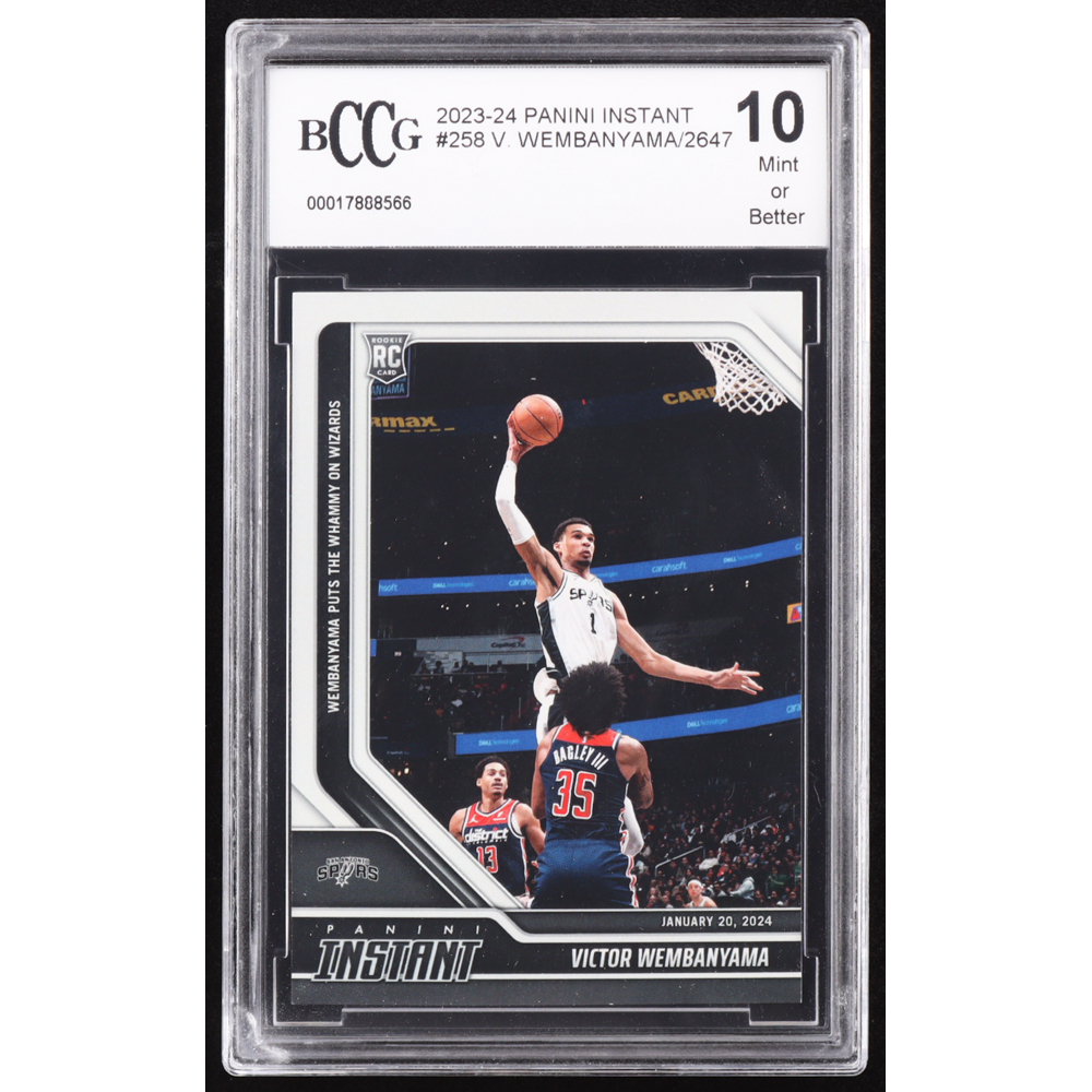 Victor Wembanyama 2023-24 Panini Instant #258 RC (BCCG 10) at PristineAuction.com