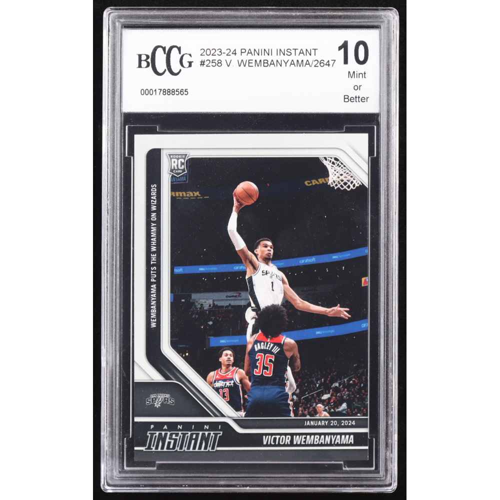 Victor Wembanyama 2023-24 Panini Instant #258 RC (BCCG 10) at PristineAuction.com