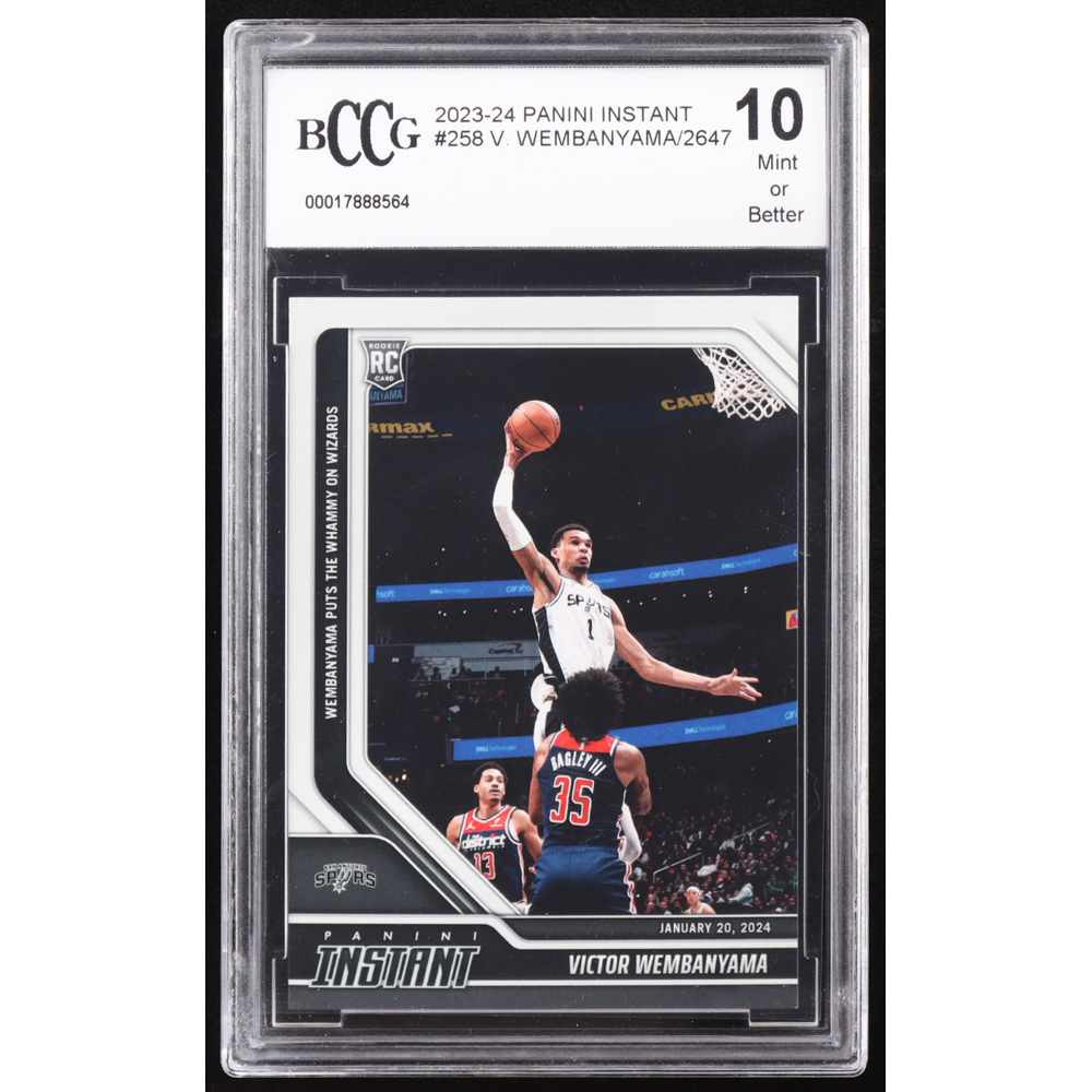Victor Wembanyama 2023-24 Panini Instant #258 RC (BCCG 10) at PristineAuction.com