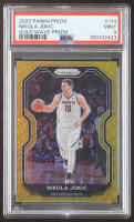 Nikola Jokic 2020-21 Panini Prizm Prizms Gold Wave #114 (PSA 9) at PristineAuction.com