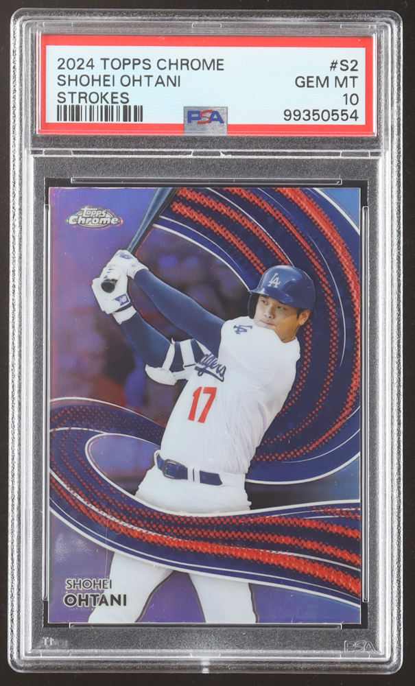 Shohei Ohtani 2024 Topps Chrome Strokes #S2 (PSA 10) at PristineAuction.com Shohei Ohtani 2024 Topps Chrome Strokes #S2 (PSA 10) at PristineAuction.com