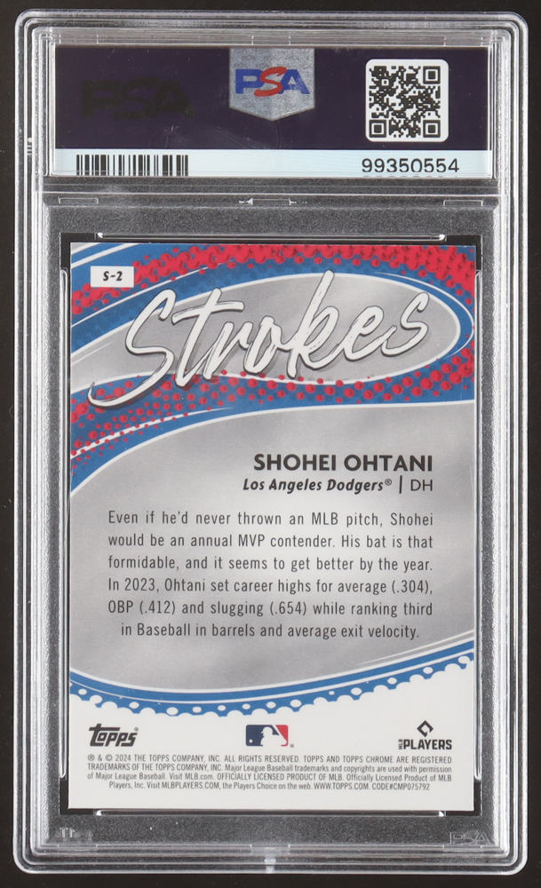 Shohei Ohtani 2024 Topps Chrome Strokes #S2 (PSA 10) at PristineAuction.com Shohei Ohtani 2024 Topps Chrome Strokes #S2 (PSA 10) at PristineAuction.com