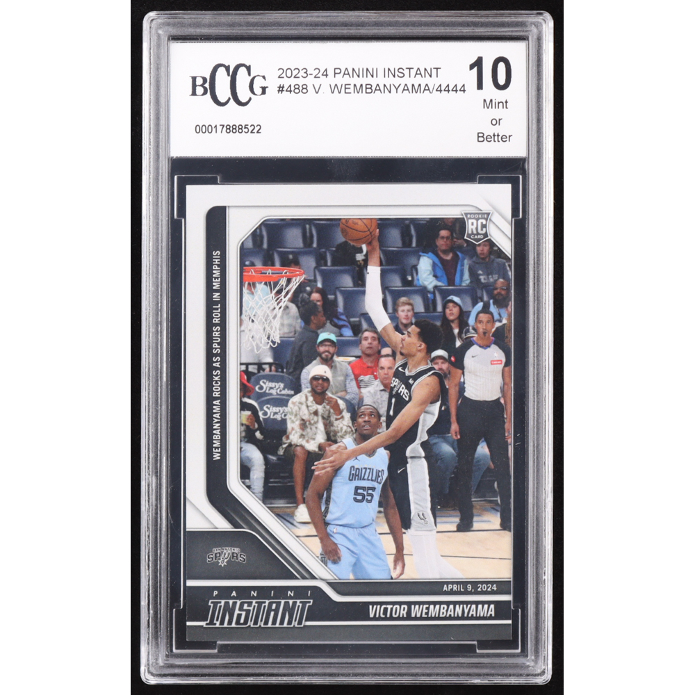 Victor Wembanyama 2023-24 Panini Instant #488 RC (BCCG 10) at PristineAuction.com