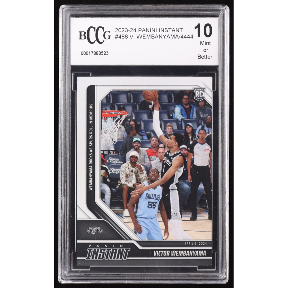 Victor Wembanyama 2023-24 Panini Instant #488 RC (BCCG 10) at PristineAuction.com