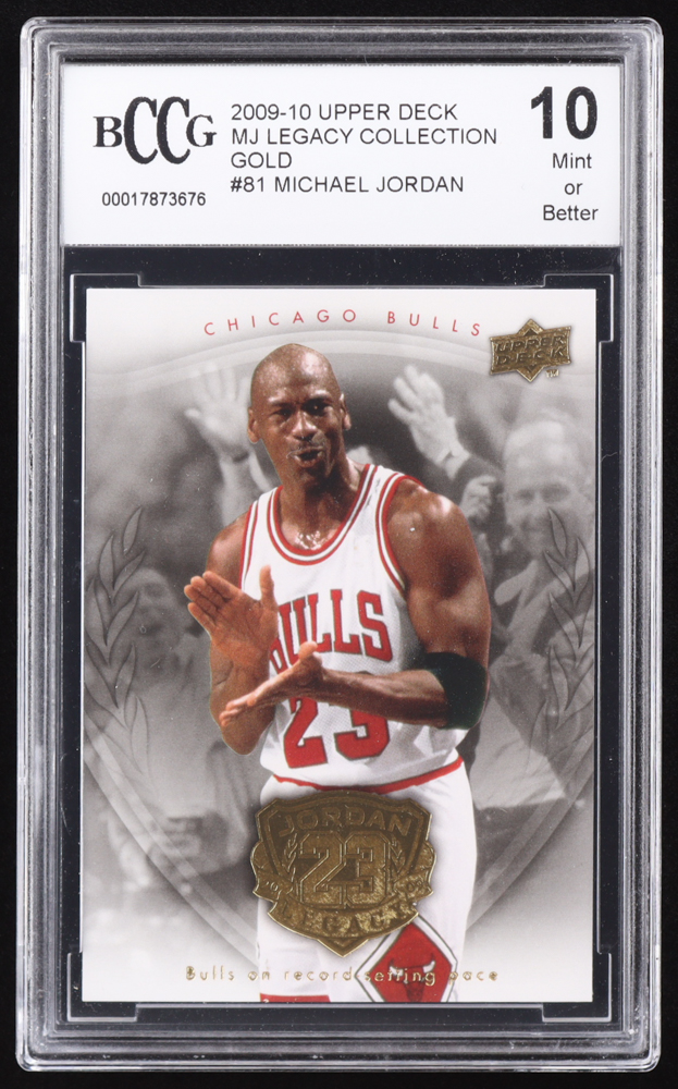 Michael Jordan 2009-10 Upper Deck Michael Jordan Legacy Collection Gold #81 (BCCG 10) at PristineAuction.com Michael Jordan 2009-10 Upper Deck Michael Jordan Legacy Collection Gold #81 (BCCG 10) at PristineAuction.com