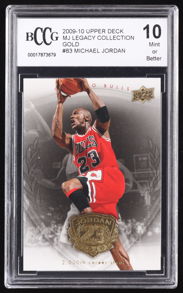 Michael Jordan 2009-10 Upper Deck Michael Jordan Legacy Collection Gold #83 (BCCG 10) at PristineAuction.com Michael Jordan 2009-10 Upper Deck Michael Jordan Legacy Collection Gold #83 (BCCG 10) at PristineAuction.com