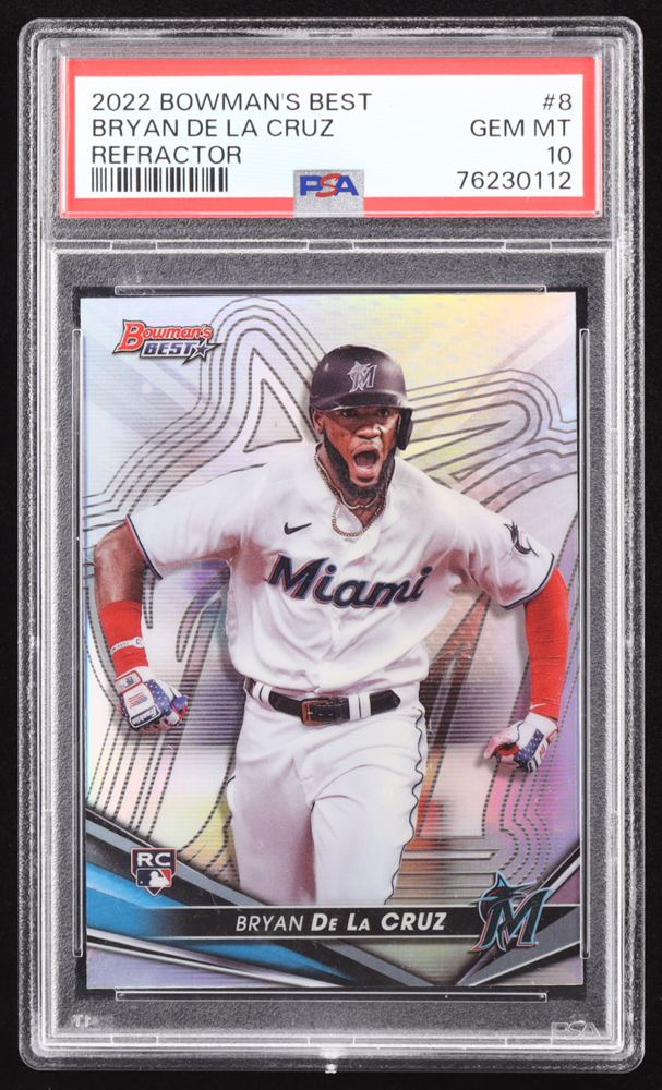 Bryan De La Cruz 2022 Bowman's Best Refractor #8 RC (PSA 10) at PristineAuction.com Bryan De La Cruz 2022 Bowman's Best Refractor #8 RC (PSA 10) at PristineAuction.com