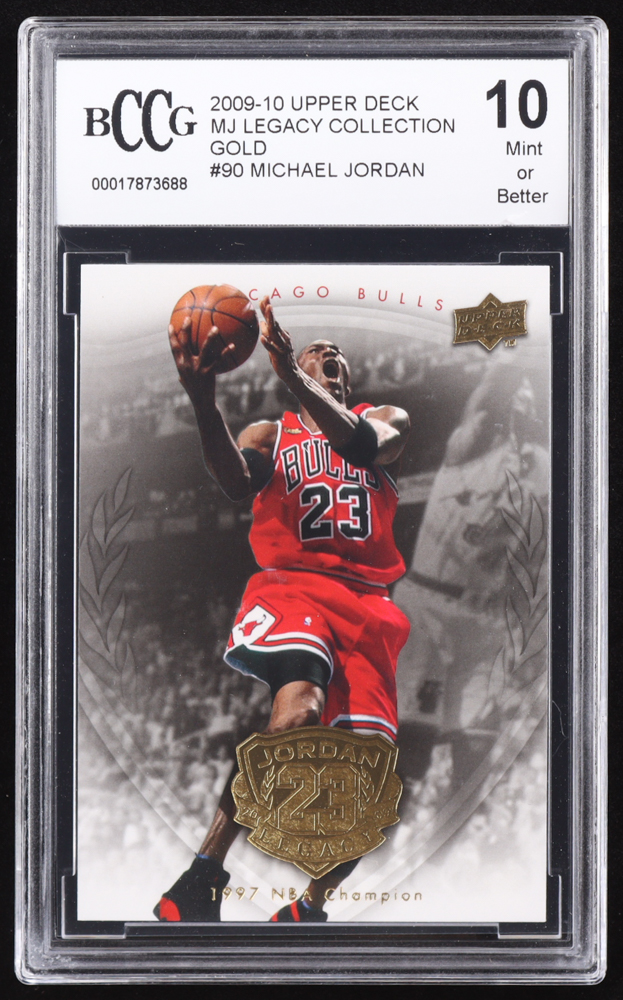Michael Jordan 2009-10 Upper Deck Michael Jordan Legacy Collection Gold #90 (BCCG 10) at PristineAuction.com Michael Jordan 2009-10 Upper Deck Michael Jordan Legacy Collection Gold #90 (BCCG 10) at PristineAuction.com