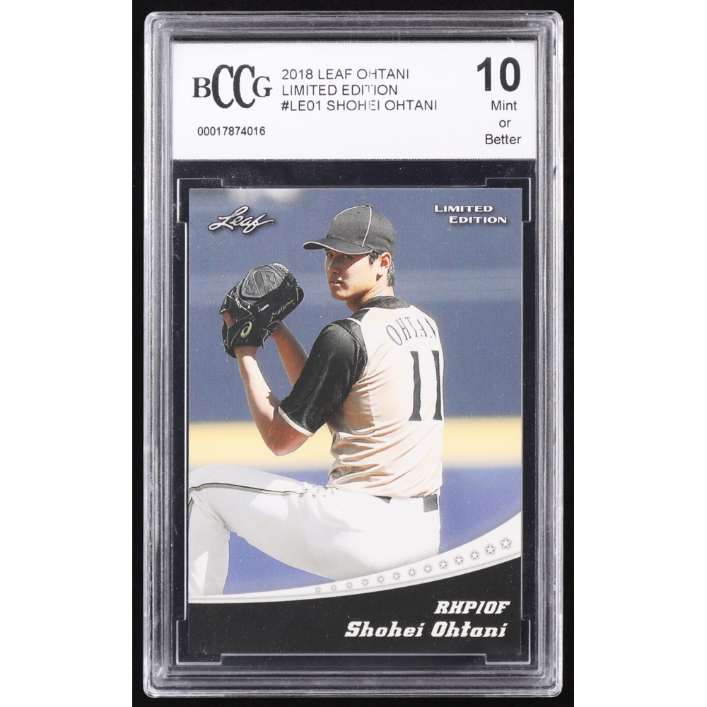 Shohei Ohtani 2018 Leaf Ohtani Limited Edition #LE01 RC (BCCG 10) at PristineAuction.com