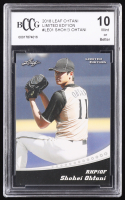 Shohei Ohtani 2018 Leaf Ohtani Limited Edition #LE01 RC (BCCG 10) at PristineAuction.com