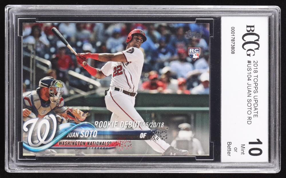 Juan Soto 2018 Topps Update #US104 RD RC (BCCG 10) at PristineAuction.com Juan Soto 2018 Topps Update #US104 RD RC (BCCG 10) at PristineAuction.com
