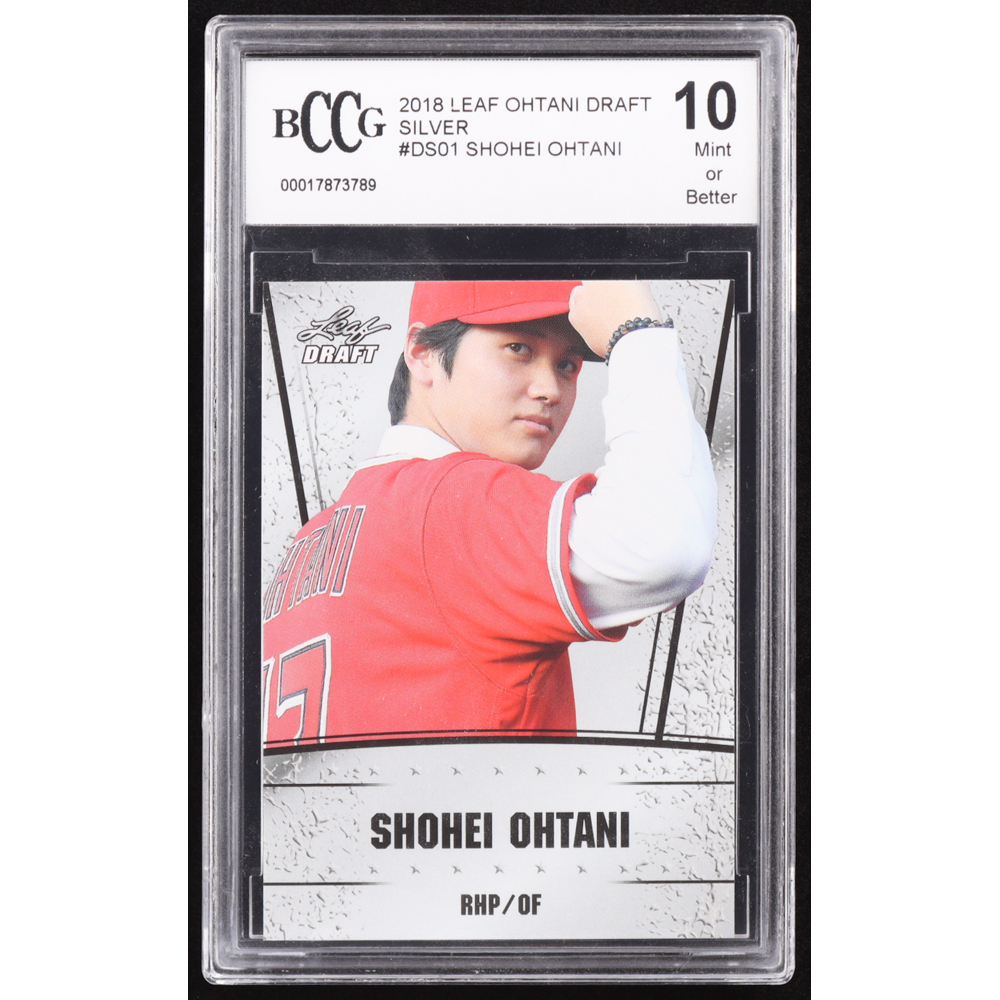 Shohei Ohtani 2018 Leaf Ohtani Draft Silver #DS01 RC (BCCG 10) at PristineAuction.com