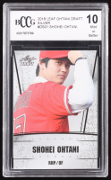 Shohei Ohtani 2018 Leaf Ohtani Draft Silver #DS01 RC (BCCG 10) at PristineAuction.com