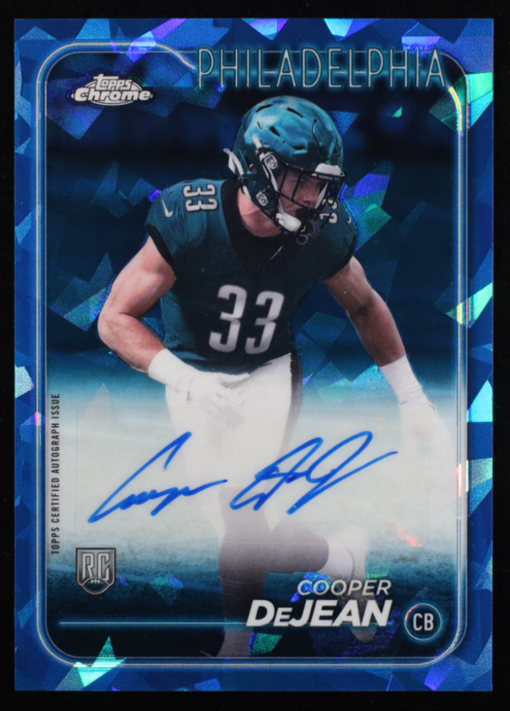 Cooper DeJean 2024 Topps Chrome Sapphire Rookie Autographs #RACDE RC