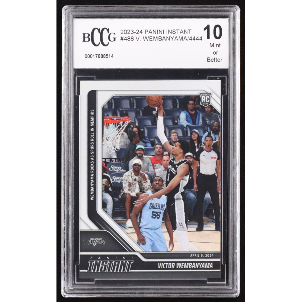 Victor Wembanyama 2023-24 Panini Instant #488 RC (BCCG 10) at PristineAuction.com