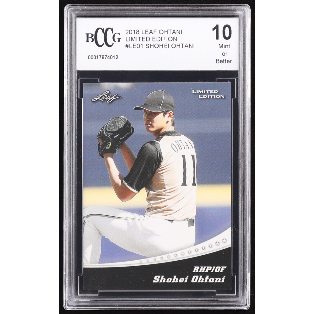 Shohei Ohtani 2018 Leaf Ohtani Limited Edition #LE01 RC (BCCG 10) at PristineAuction.com