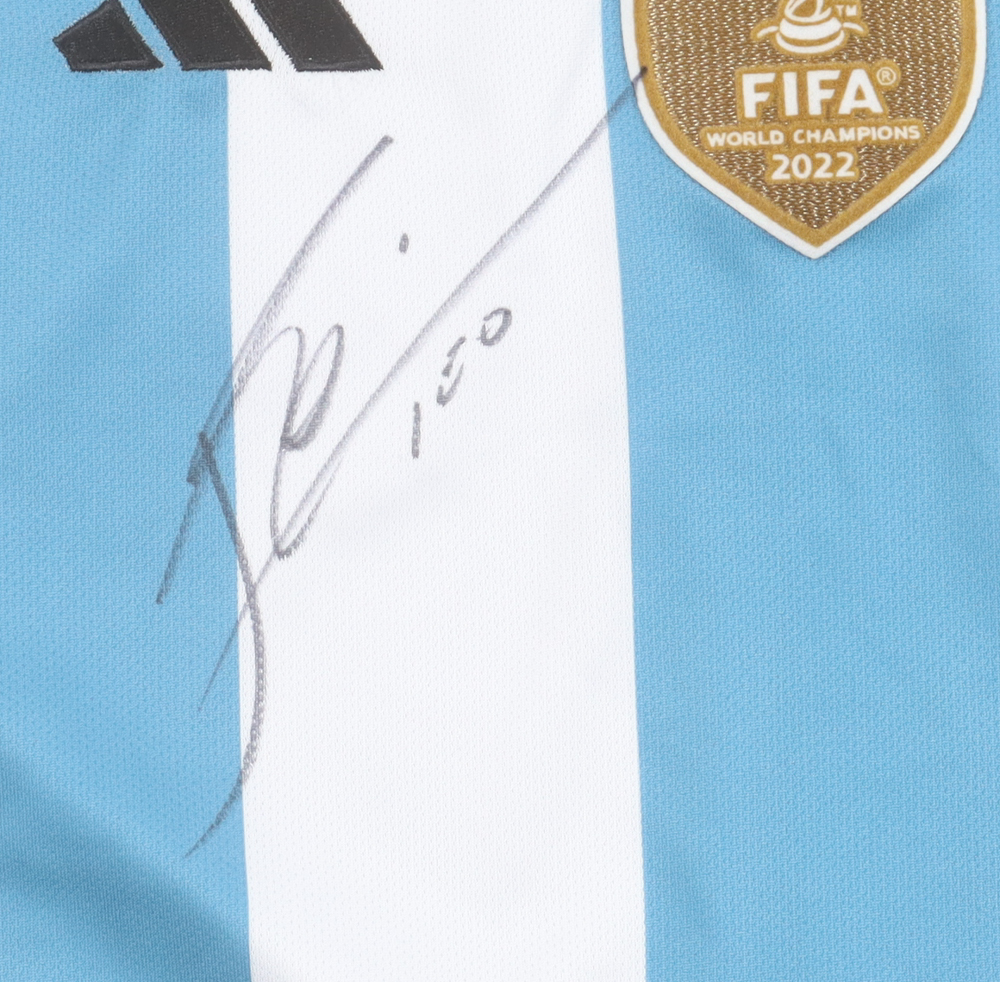 Lionel Messi Signed Argentina Adidas Authentic Jersey Inscribed "LEO" (Beckett) at PristineAuction.com Lionel Messi Signed Argentina Adidas Authentic Jersey Inscribed "LEO" (Beckett) at PristineAuction.com