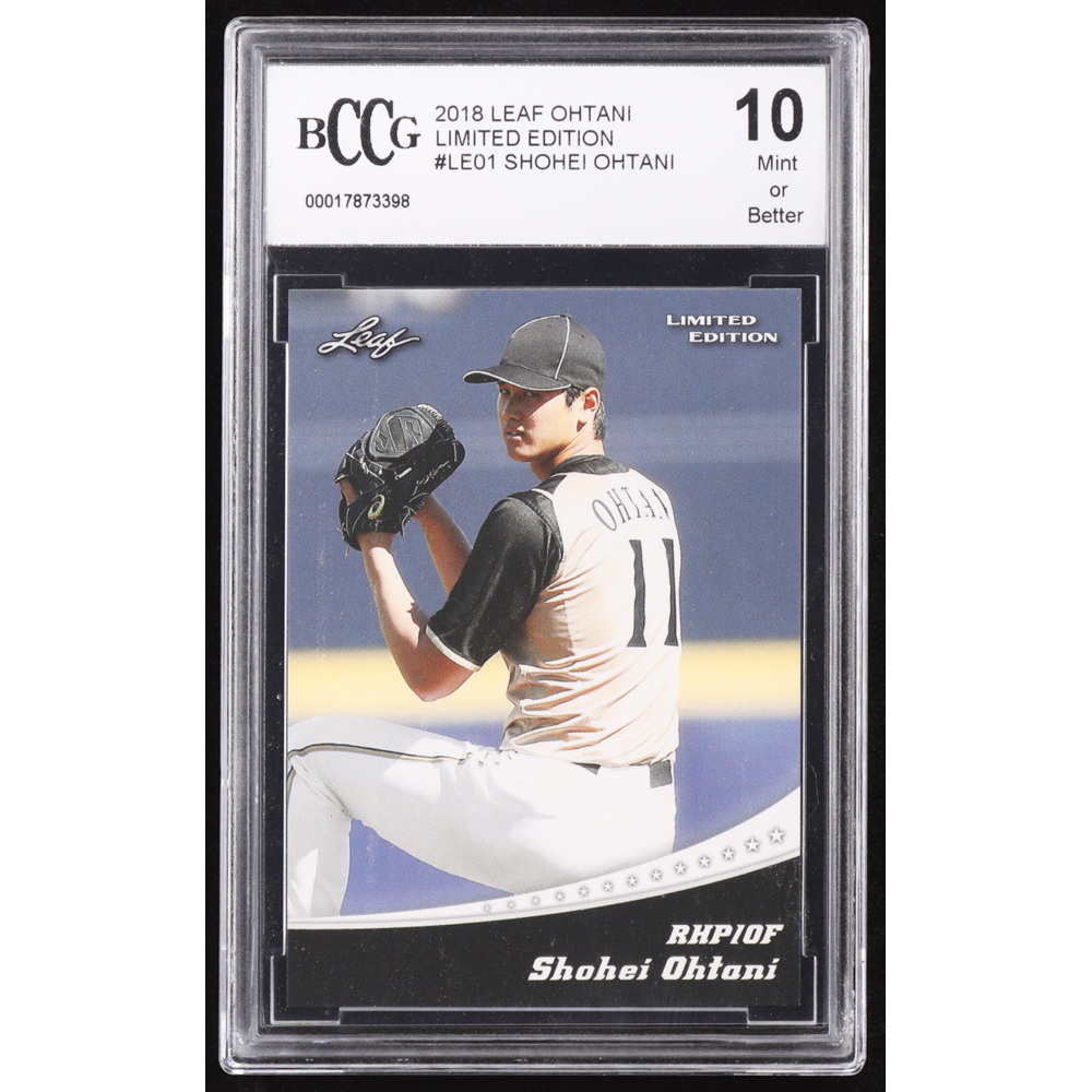 Shohei Ohtani 2018 Leaf Ohtani Limited Edition #LE01 RC (BCCG 10) at PristineAuction.com