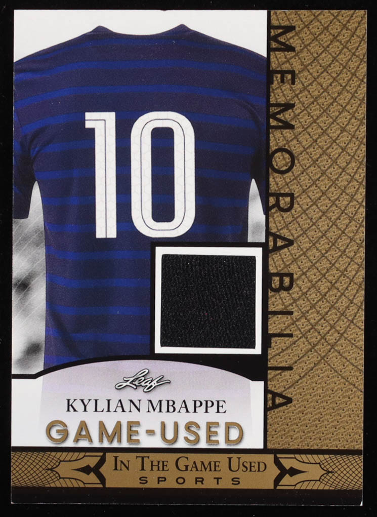 Kylian Mbappe 2024 ITG Used Sports Game-Used Memorabilia Gold #GUM84 at PristineAuction.com Kylian Mbappe 2024 ITG Used Sports Game-Used Memorabilia Gold #GUM84 at PristineAuction.com