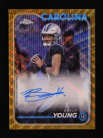 Bryce Young 2024 Topps Chrome Autographs Gold Wave Refractors #BABYO #42/50 at PristineAuction.com