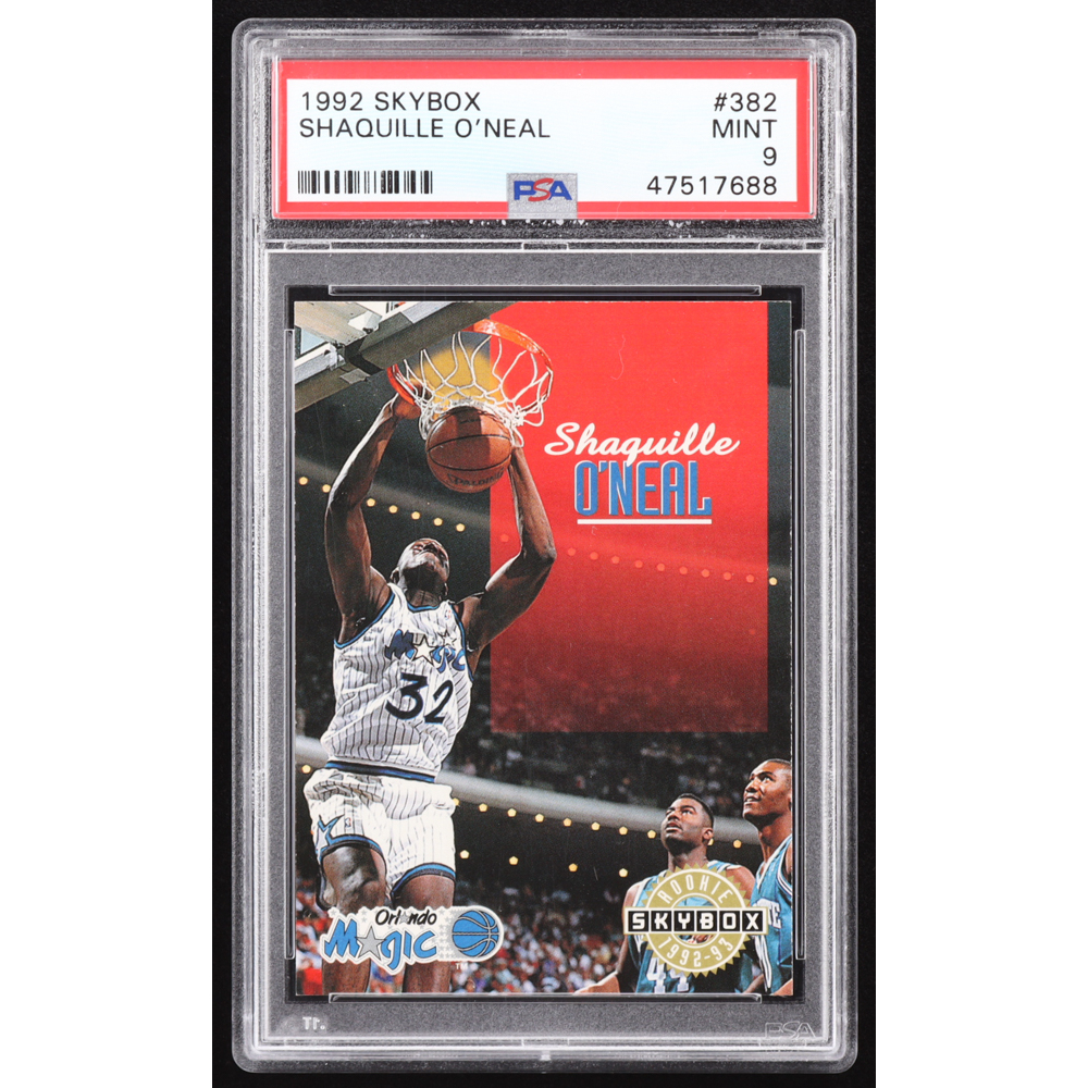 Shaquille O'Neal 1992-93 SkyBox #382 SP RC (PSA 9) at PristineAuction.com
